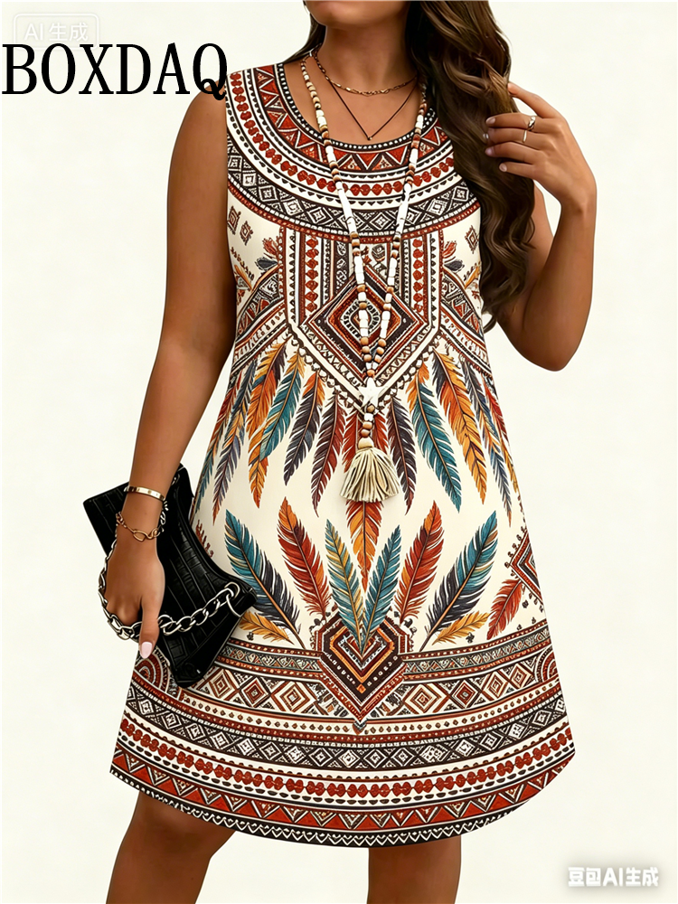 Ethnic Fashion Clothing - Ethnic Style Flowers 3D Print Dresses