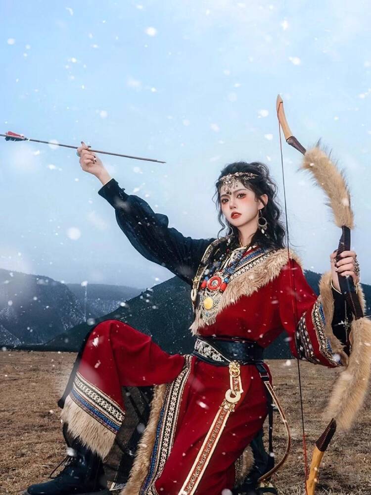 New Tibetan robe Tibet brigade - Ethnic Fashion Clothing บทวิจารณ์และราคา