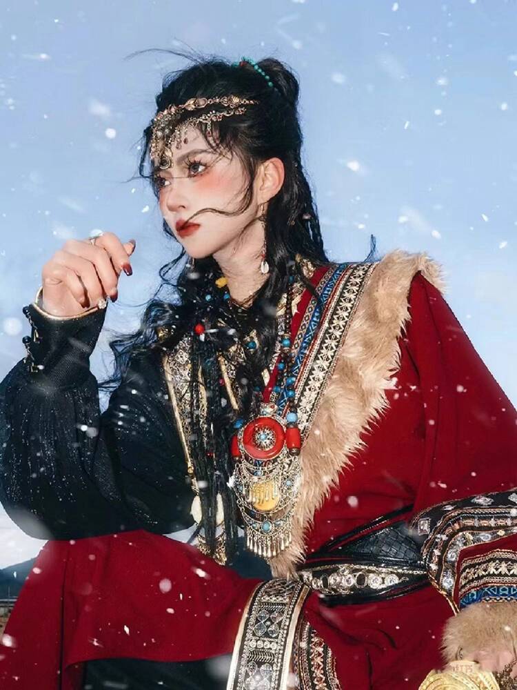 New Tibetan robe Tibet brigade - Ethnic Fashion Clothing บทวิจารณ์และราคา