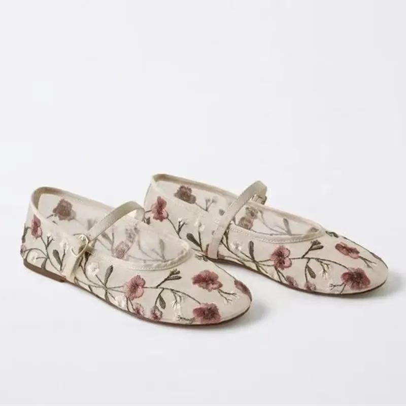 Mesh Embroidered Leisure Balle - Ethnic Fashion Brands บทวิจารณ์และราคา