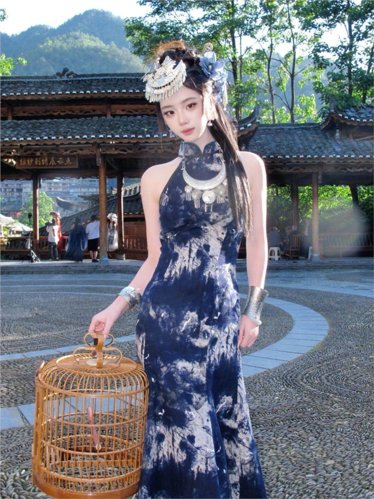 New batik dress cool women's w - Fashion Show Ethnic Wear บทวิจารณ์และราคา