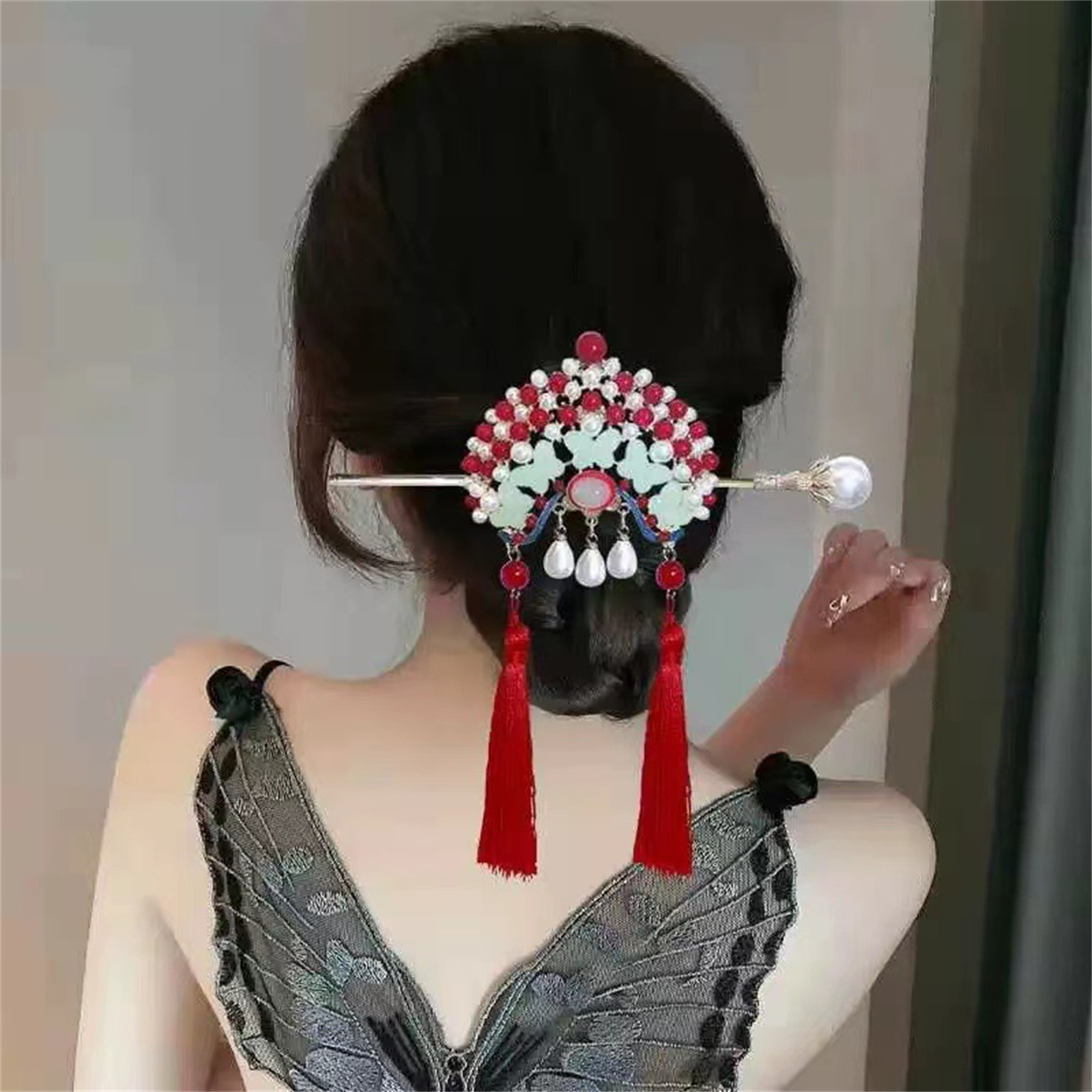Ethnic Style Hairpin For Women - Ethnic Fashion Style บทวิจารณ์และราคา