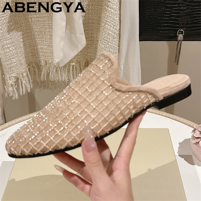 Shiny Lace Mesh Round Toe Flat - Ethnic Fashion Walk บทวิจารณ์และราคา