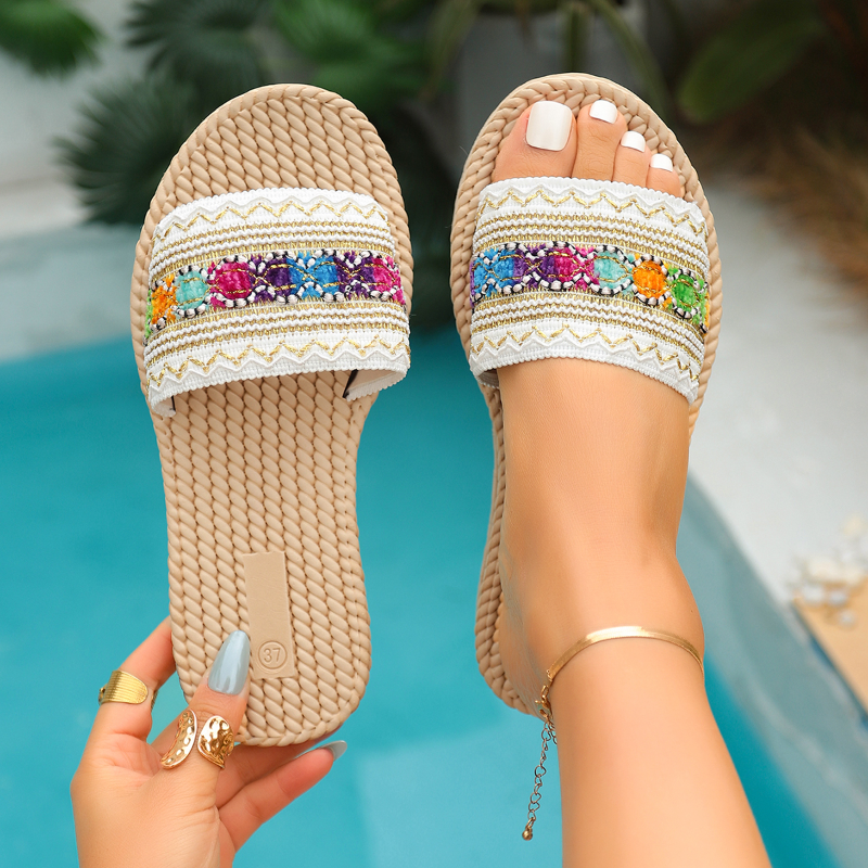 2026 New Summer Women Slippers - Ethnic Fashion Style บทวิจารณ์และราคา