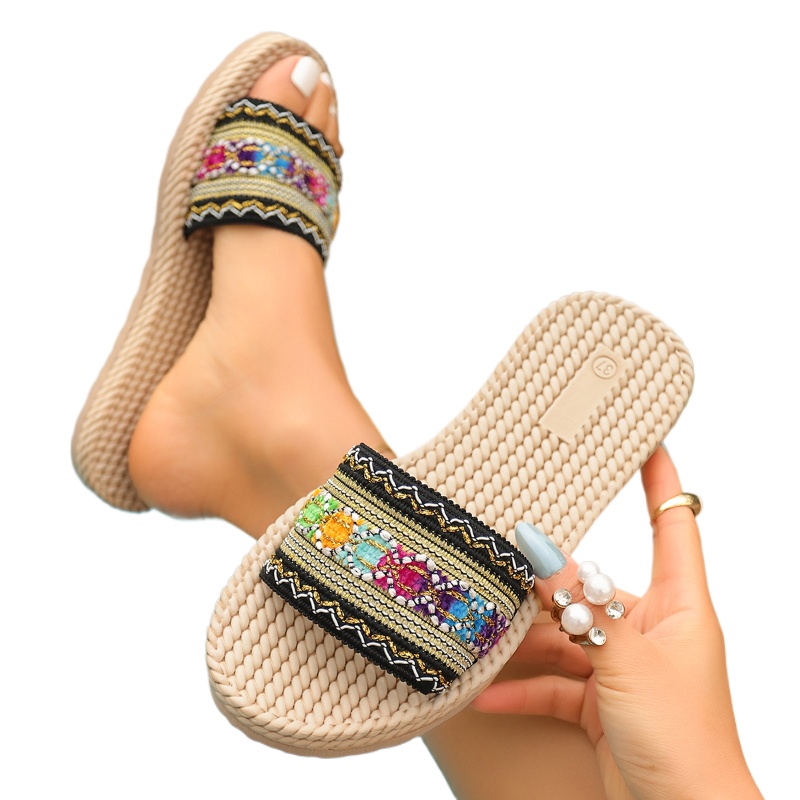 2026 New Summer Women Slippers - Ethnic Fashion Style บทวิจารณ์และราคา