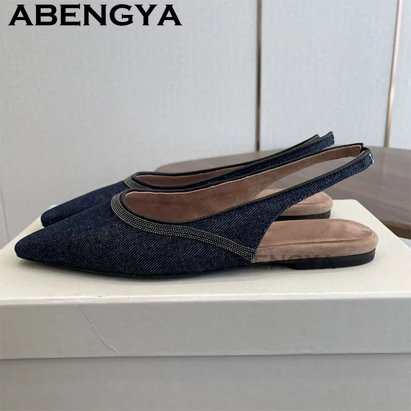 Pointy Toe Flat Heel Sandals f - Ethnic Fashion Walk บทวิจารณ์และราคา