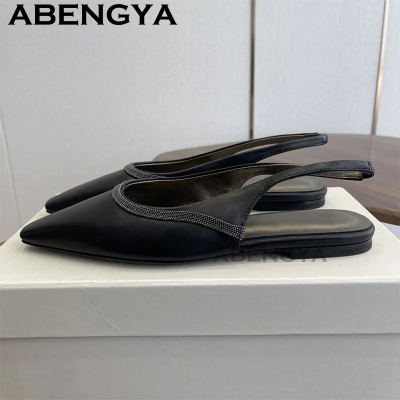Pointy Toe Flat Heel Sandals f - Ethnic Fashion Walk บทวิจารณ์และราคา