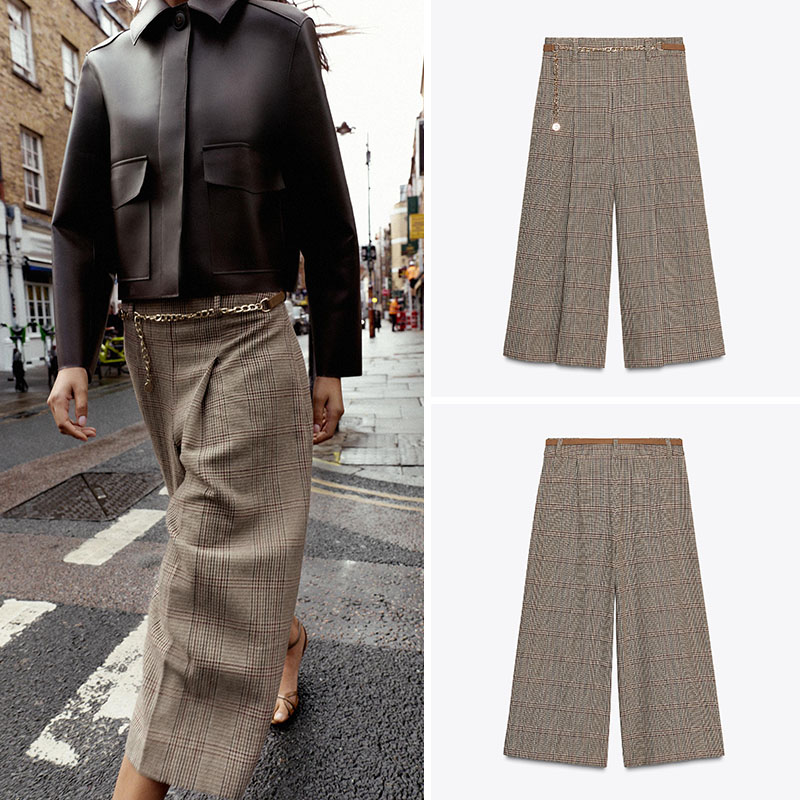 High Waist Loose Plaid Long Ca - Ethnic Clothing & Online Fashion Store Khaadi Pk บทวิจารณ์และราคา