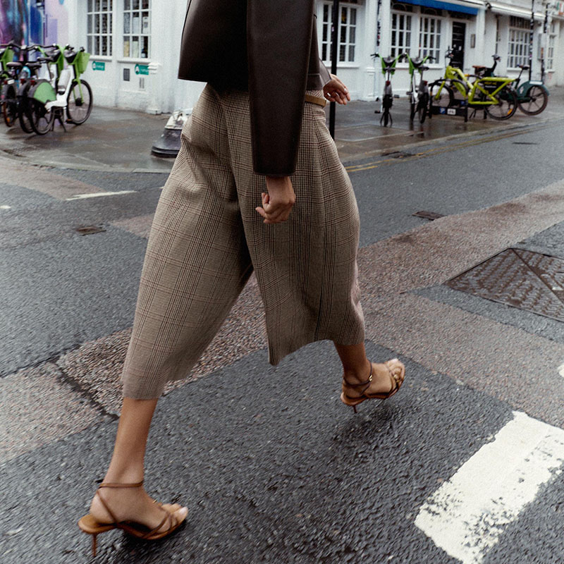 High Waist Loose Plaid Long Ca - Ethnic Clothing & Online Fashion Store Khaadi Pk บทวิจารณ์และราคา