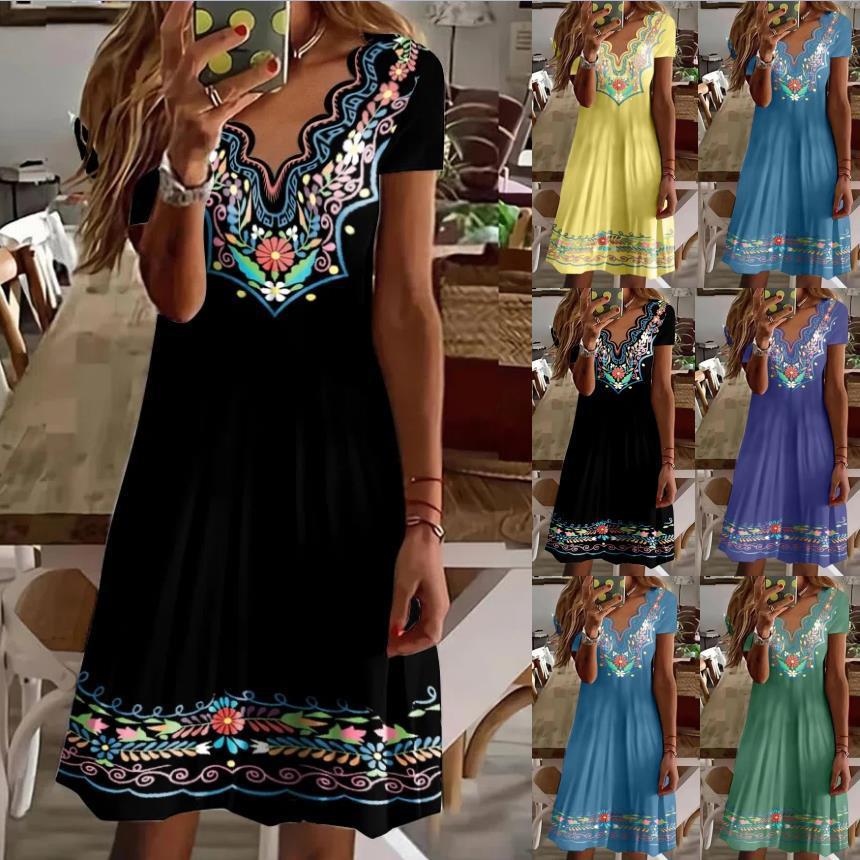 Ethnic Style Printed Collar Sh - Ethnic Fashion Walk บทวิจารณ์และราคา