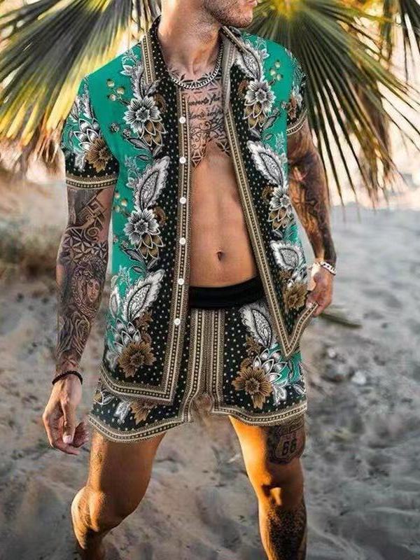 Summer Men's Casual Loose Shor - Ethnic Fashion Style บทวิจารณ์และราคา