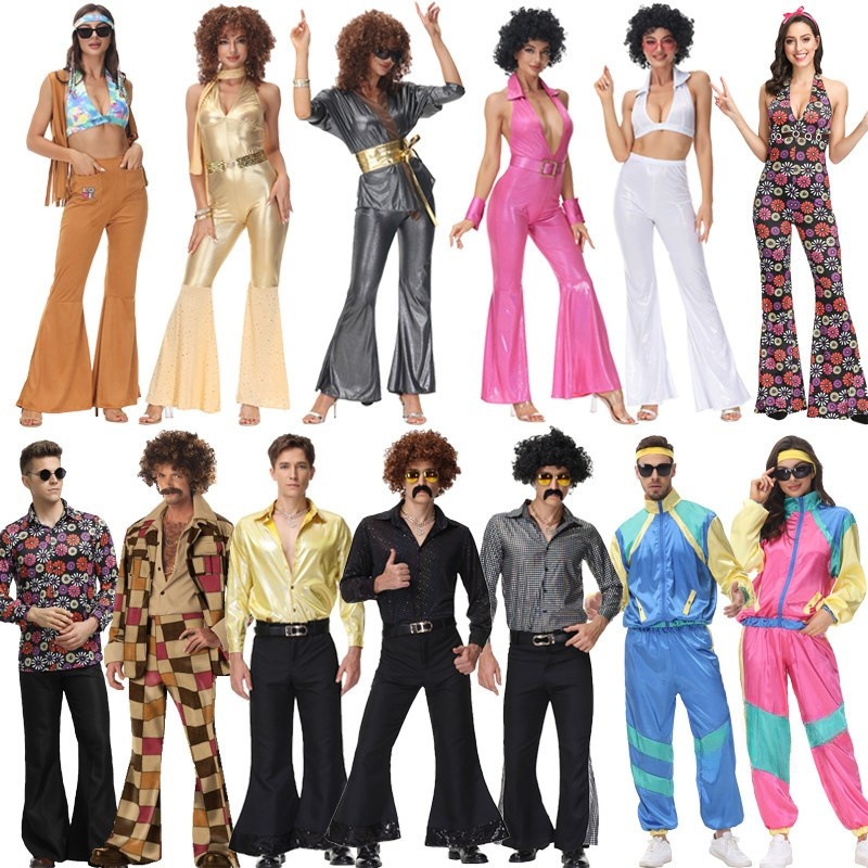 Disco Costume Halloween 70s Re - Fashion Show Ethnic Wear บทวิจารณ์และราคา