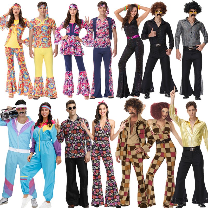 Disco Costume Halloween 70s Re - Fashion Show Ethnic Wear บทวิจารณ์และราคา