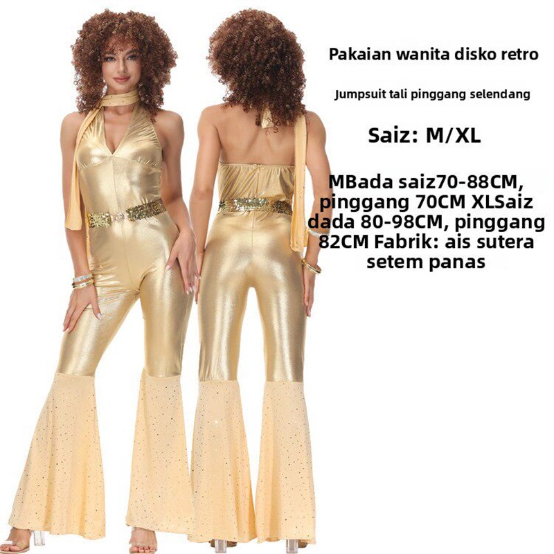 Disco Costume Halloween 70s Re - Fashion Show Ethnic Wear บทวิจารณ์และราคา