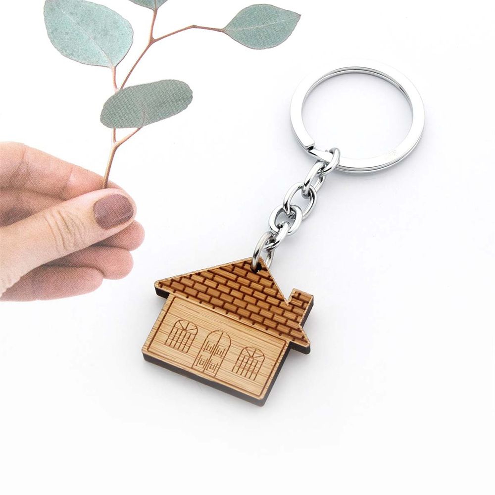 Fashion Wooden House Key Chain - Ethnic Fashion House บทวิจารณ์และราคา