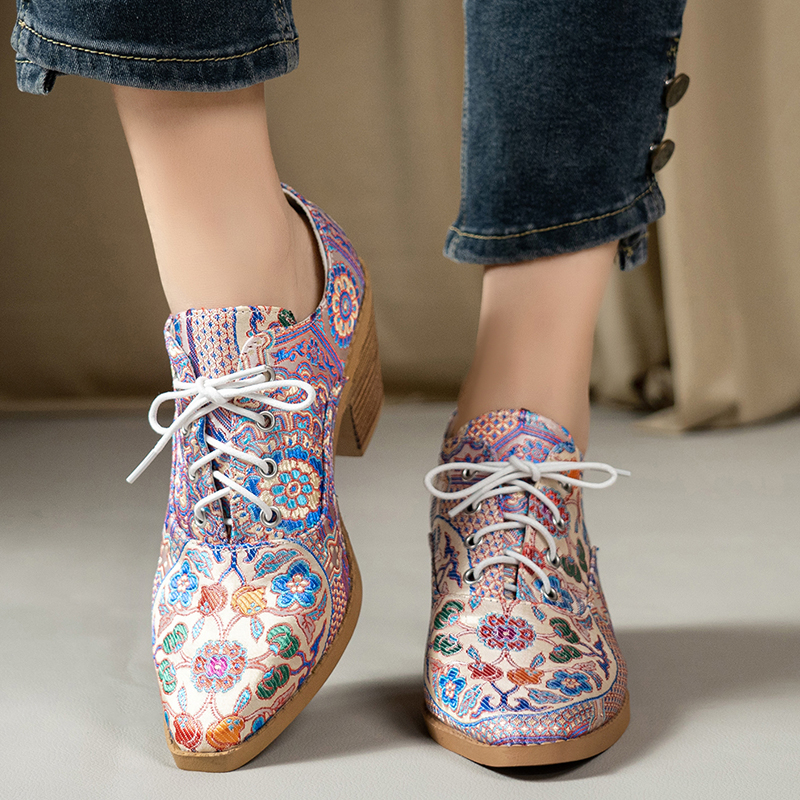 Ethnic Ladies Boots Spring Win - Ethnic Fashion Style บทวิจารณ์และราคา