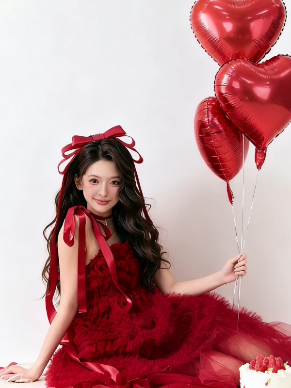 Red Tulle Skirt Artistic Birth - Ethnic Fashion Clothing บทวิจารณ์และราคา