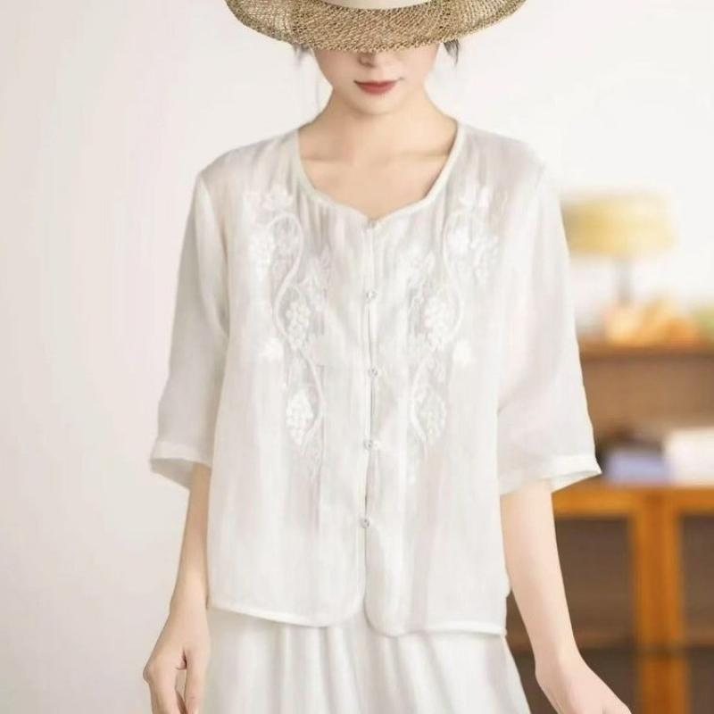 Elegant Summer Cotton Linen Et - Ethnic Fashion Clothing บทวิจารณ์และราคา