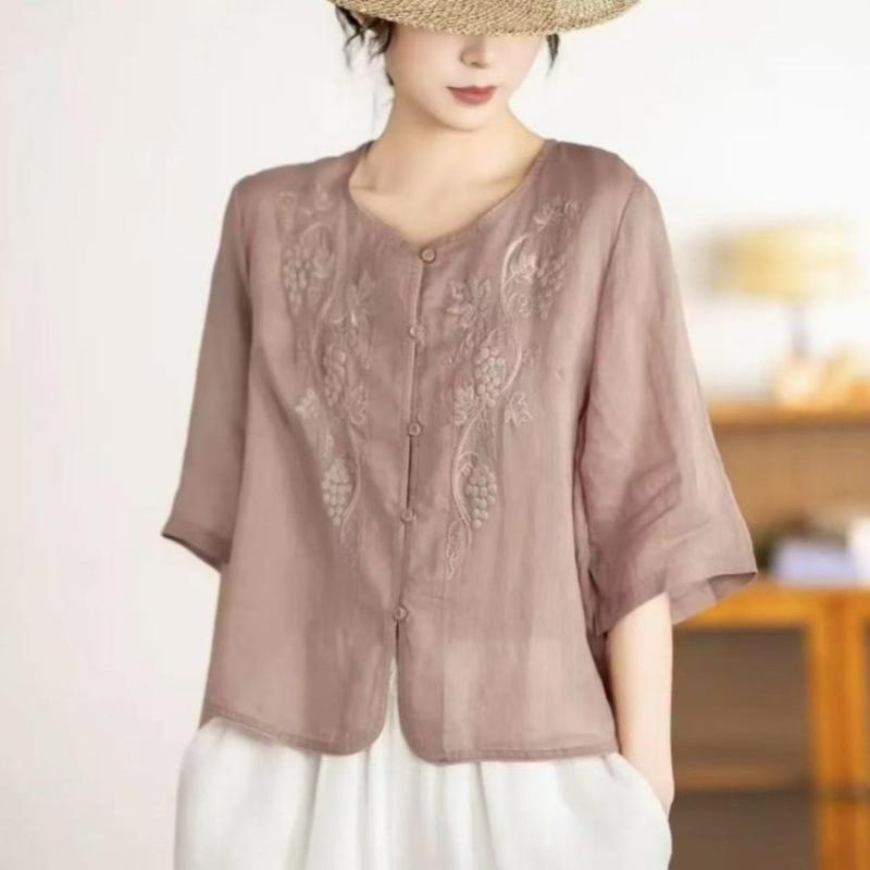 Elegant Summer Cotton Linen Et - Ethnic Fashion Clothing บทวิจารณ์และราคา