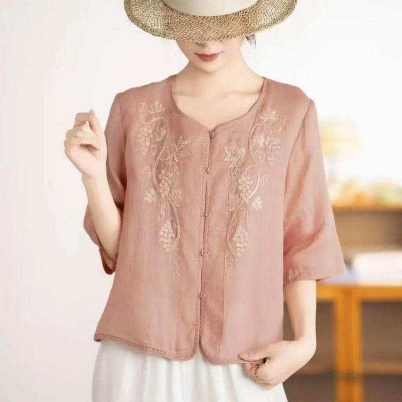 Elegant Summer Cotton Linen Et - Ethnic Fashion Clothing บทวิจารณ์และราคา