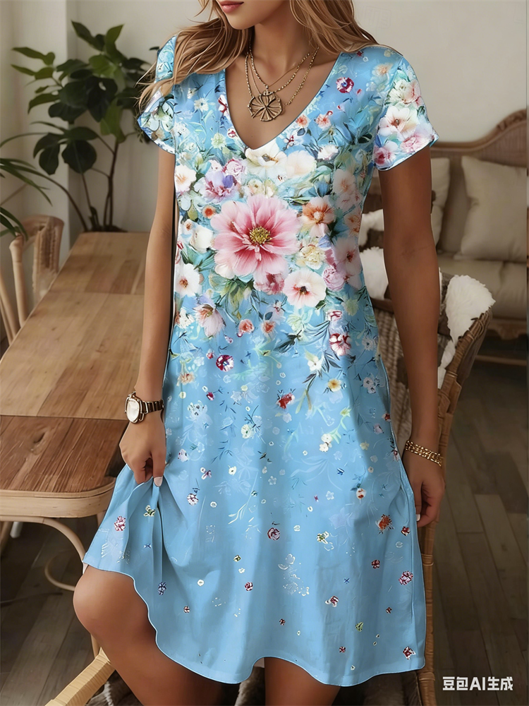 Ethnic Style Women Dress Summe - Ethnic Fashion Clothing บทวิจารณ์และราคา