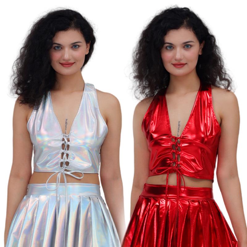 Hot Girl Leather Vest Crossbod - Fashion Show Ethnic Wear บทวิจารณ์และราคา