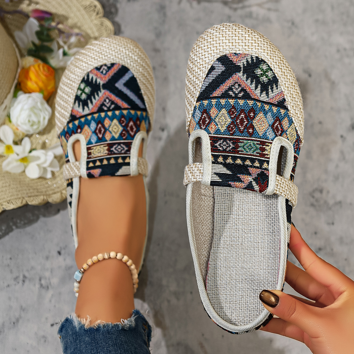 Women Ethnic Style Slippers Fa - Ethnic Fashion Walk บทวิจารณ์และราคา