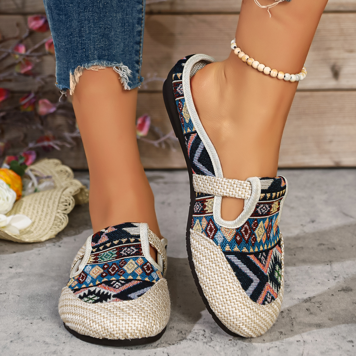 Women Ethnic Style Slippers Fa - Ethnic Fashion Walk บทวิจารณ์และราคา