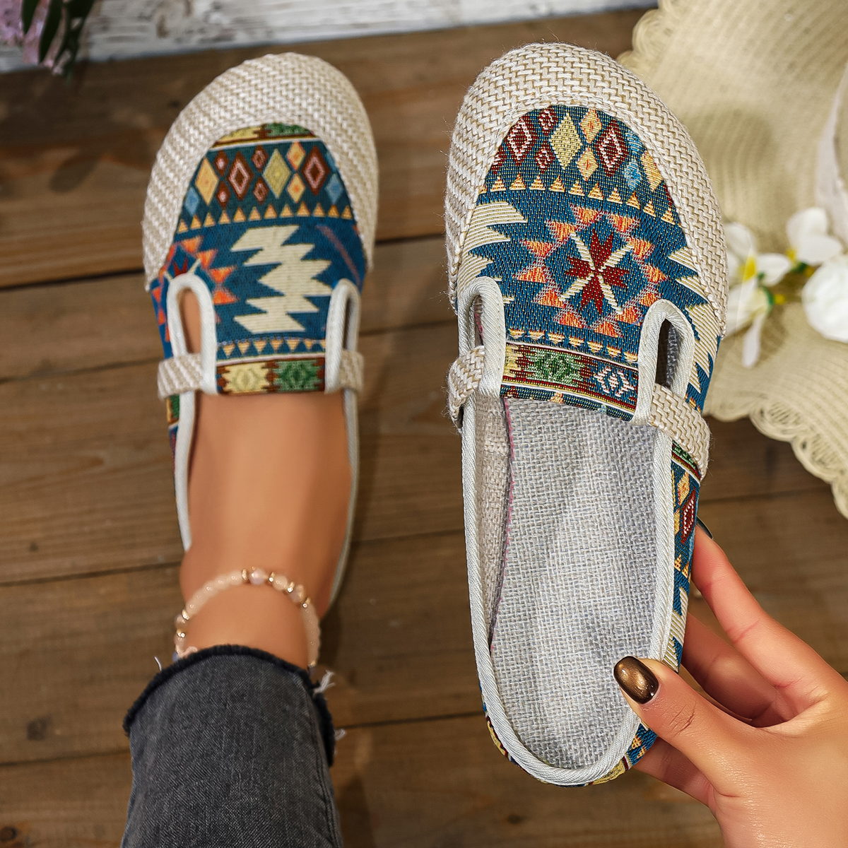 Women Ethnic Style Slippers Fa - Ethnic Fashion Walk บทวิจารณ์และราคา