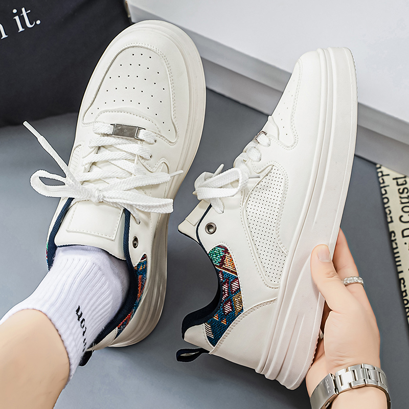 Men's White Platform Skate Sho - Ethnic Fashion Walk บทวิจารณ์และราคา