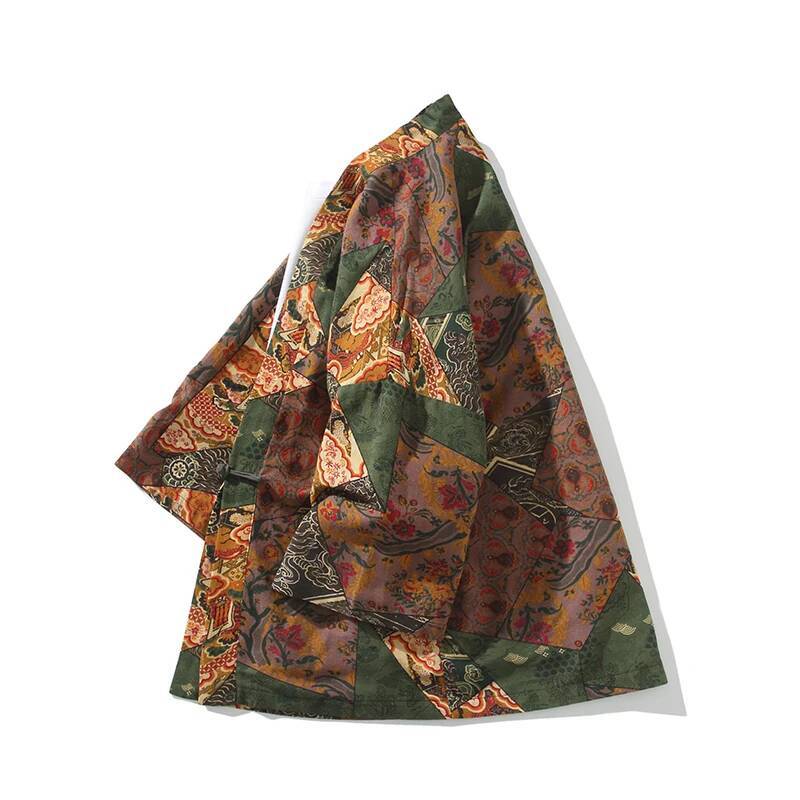 Ethnic Style Print Yukata Men  - Ethnic Fashion Style บทวิจารณ์และราคา